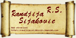 Ranđija Šijaković vizit kartica